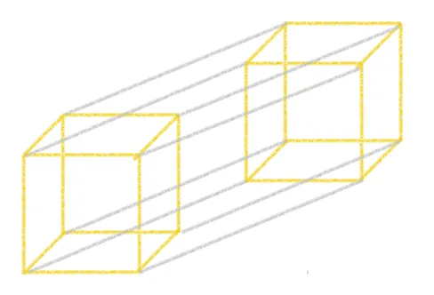 4次元の超立方体の図