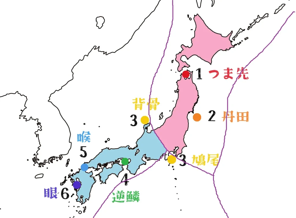 図の説明：日本列島のプレート