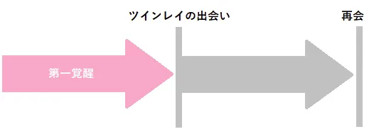 ツインレイの第一覚醒の図