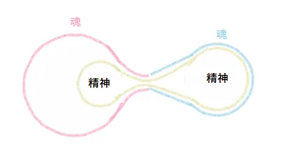 ツインレイの魂が統合した図